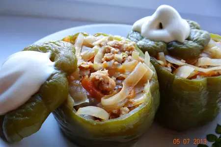Перцы, фаршированные капустой в мульте: шаг 6