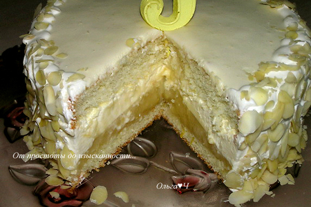 Лимонный торт с баварским муссом из белого шоколада: шаг 19