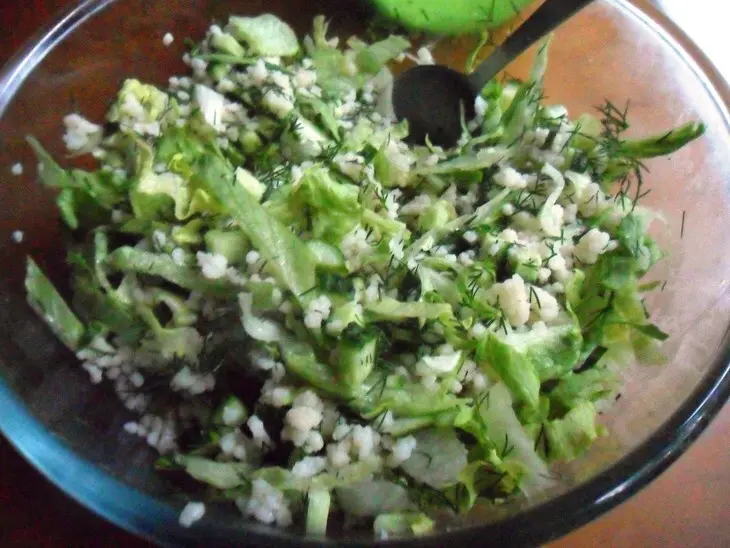 Салат с кускусом и зернёным творогом: шаг 7