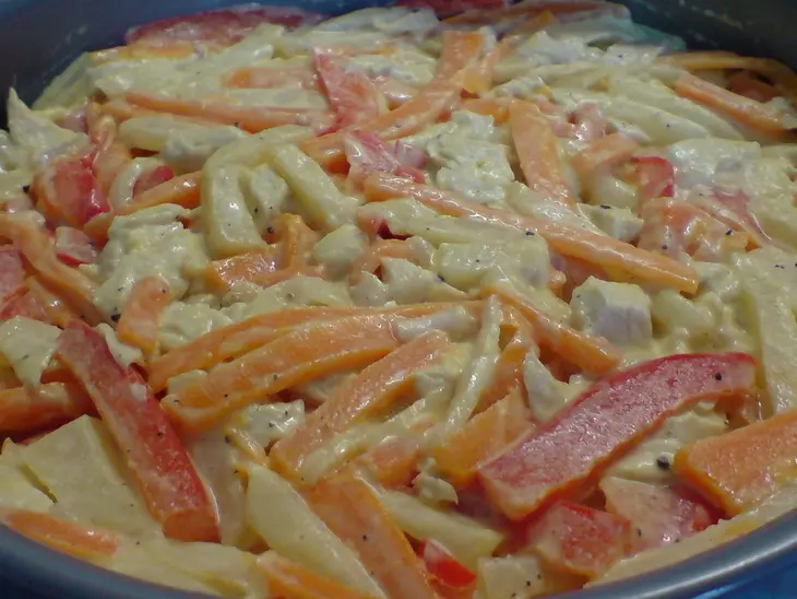 "капризный" салат //insalata capricciosa: шаг 6