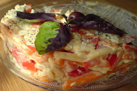 "капризный" салат //insalata capricciosa : шаг 8