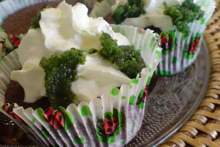 Кексы "after eight"/шоколадные с мятным сахаром: шаг 8