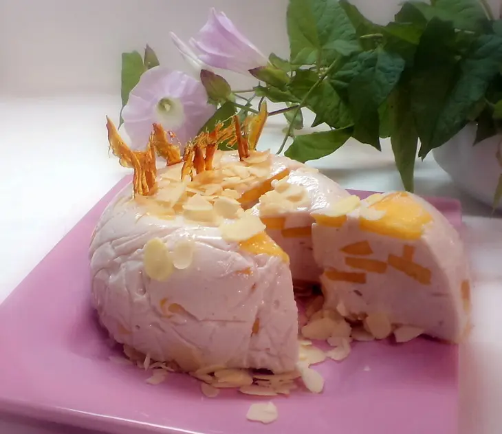 Легкий, освежающий йогуртовый десерт с персиками и карамелью!: шаг 4