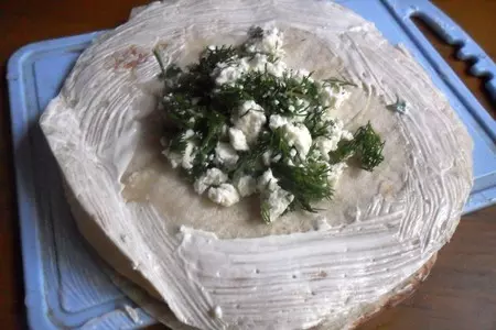 Пирожки из лаваша с сулугуни и зеленью.: шаг 3