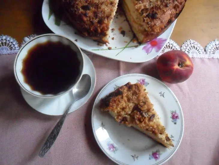 Персиковый пирог на сметане: шаг 8