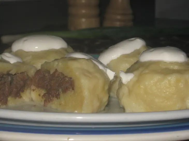 Кнедли картофельные с мясом: шаг 4