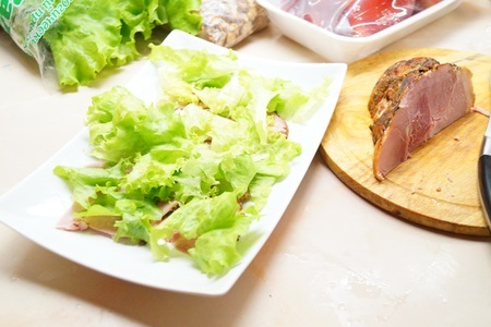 Салат с карамелизованными нектаринами.: шаг 2