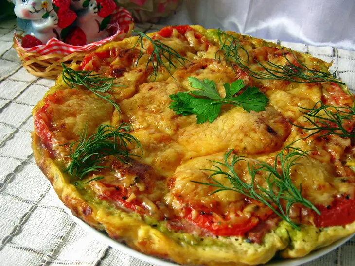 Закусочный пирог "кабачковая пицца": шаг 11