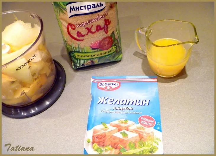 Десерт "нежность" из дыни и манго: шаг 3