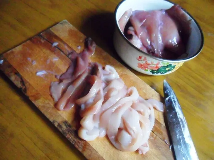 Жареные кальмары с оливковым пюре: шаг 1