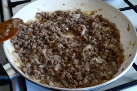 Заварные блинчики с мясом: шаг 3