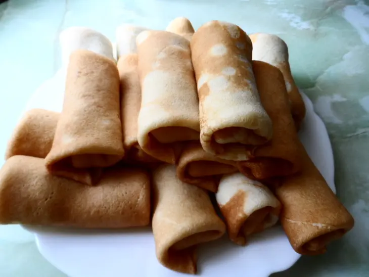 Заварные блинчики с мясом: шаг 6