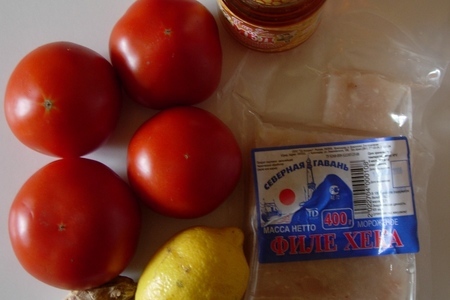 Хек с томатно-имбирным соусом: шаг 1