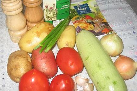 Овощные пирамидки (тиан из овощей): шаг 1