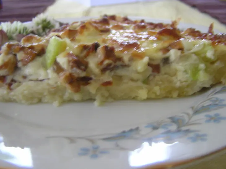Пирог с лисичками и цуккини: шаг 8