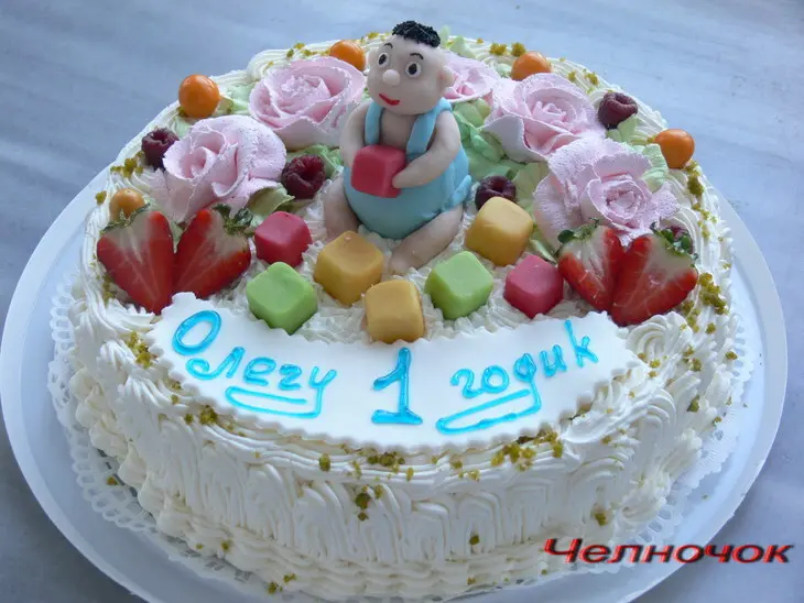 Тортик на 1 годик (детенку-ляля,родителям-сладенькое): шаг 2