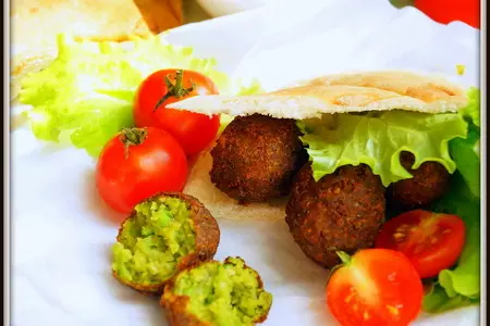 Фалафель из зелёного горошка. falafel. в мечтах о путешествии..: шаг 6