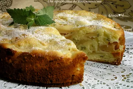 Яблочная шарлотка с мелиссой: шаг 12
