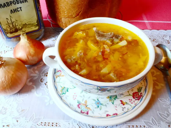 Гороховый суп с сырокопчёным беконом: шаг 6