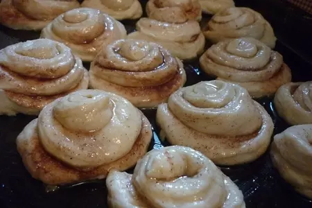 Пирог с черникой и плюшечки с корицей и арахисом по рецепту нашей мамочки-бабулички))): шаг 10