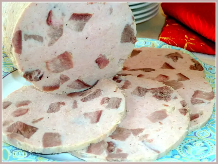 Ветчина домашняя, языково-куриная: шаг 7