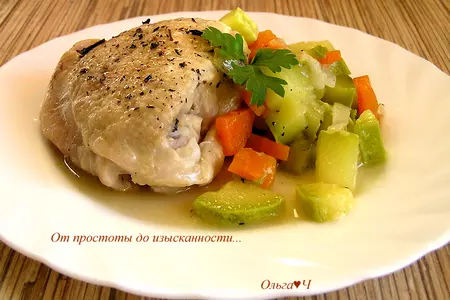 Куриные бедра с кабачком, морковью и базиликом: шаг 8