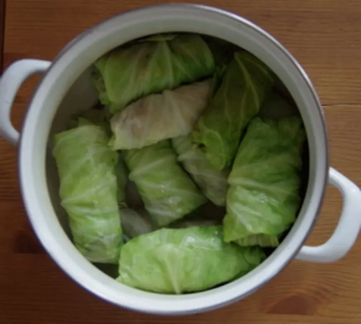 Рижские голубцы с грудинкой и белыми грибами: шаг 6