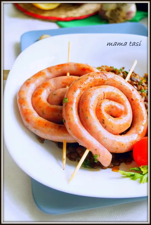 Домашние куриные колбаски.: шаг 6