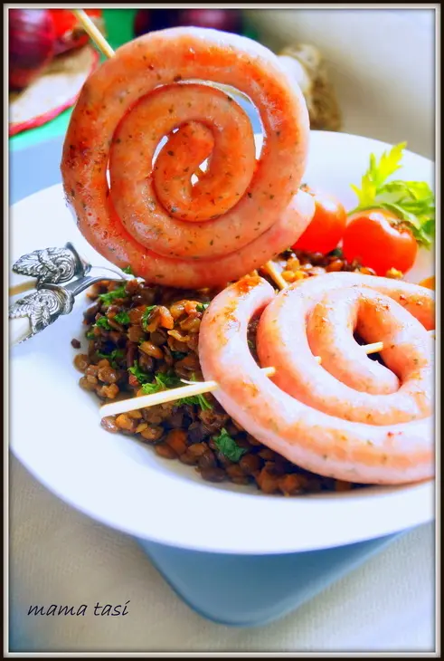 Домашние куриные колбаски.: шаг 7