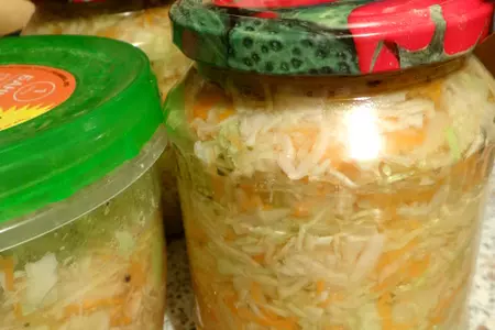 Капустка, маринованная с хреном на зиму (с помощью мультиварки): шаг 7