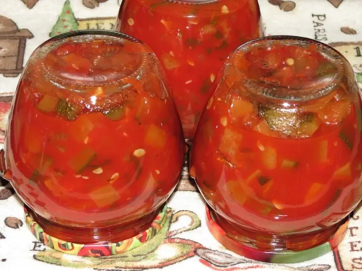 Салат из цукини и болгарского перца на зиму  в мультиварке: шаг 8