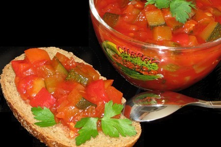 Салат из цукини и болгарского перца на зиму  в мультиварке: шаг 9