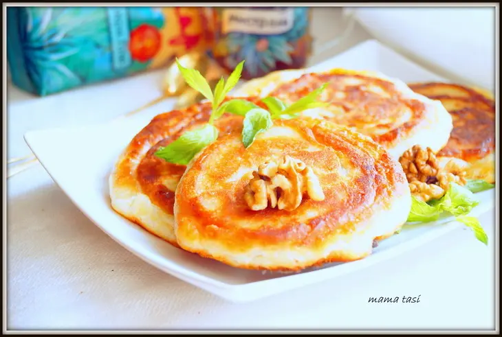 Сладкие пышки с орехами в карамели. korean sweet pancakes (hoddeok): шаг 8
