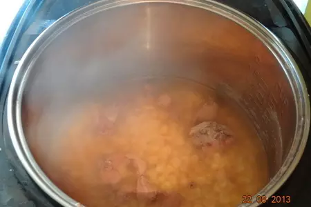 Суп-пюре гороховый с куриной печенью (детское меню, мультиварка): шаг 1