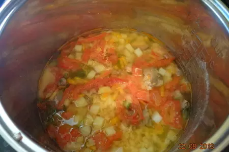Суп-пюре гороховый с куриной печенью (детское меню, мультиварка): шаг 4
