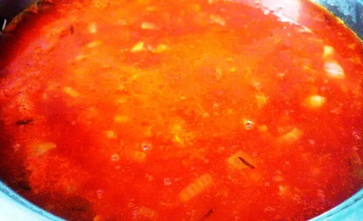 Классический полоу с помидорами  (персидская кухня): шаг 4
