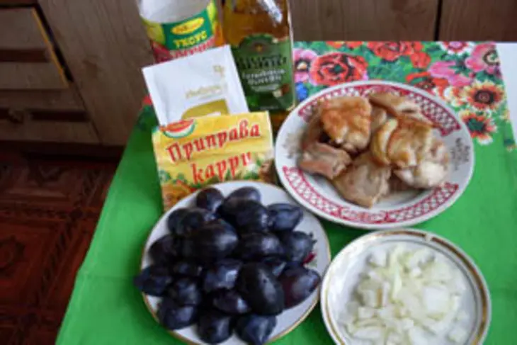 Курица со сливовым чатни: шаг 1