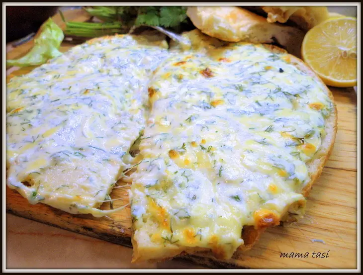Лепёшка с сыром и зеленью.: шаг 6