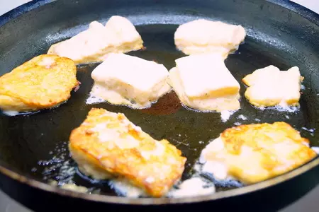 Fish pakoras - рыба в кляре с персиковым чатни: шаг 4