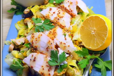 Тёплый овощной салат с курицей, самый вкусный, уж простите за столь смелое заявление.: шаг 8