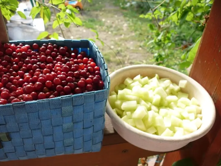 Варенье "брусничная дынька": шаг 1