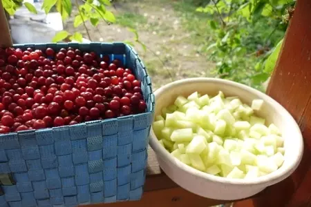 Варенье "брусничная дынька": шаг 1