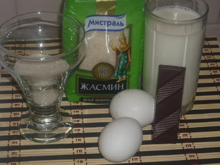 Быстрый рисовый пудинг: шаг 1