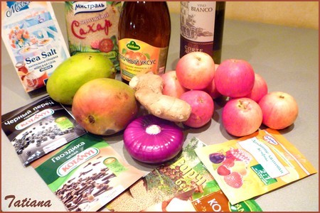 Яблочно-манговый чатни: шаг 1