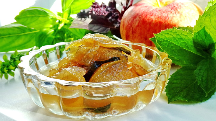 Варенье из яблок с мятой и базиликом: шаг 5