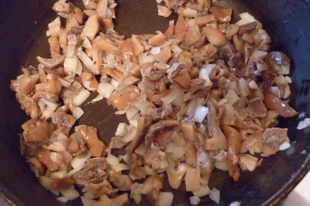 Рисовые гнёзда с грибной начинкой: шаг 2