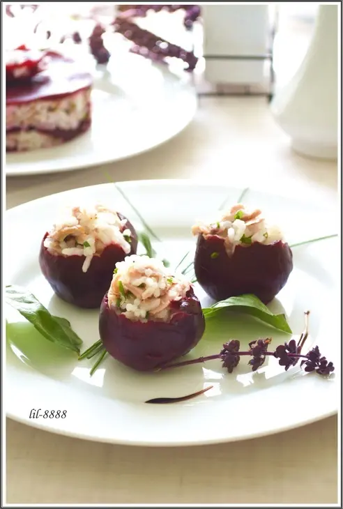 Закуска из свеклы с рисом и тунцом: шаг 4