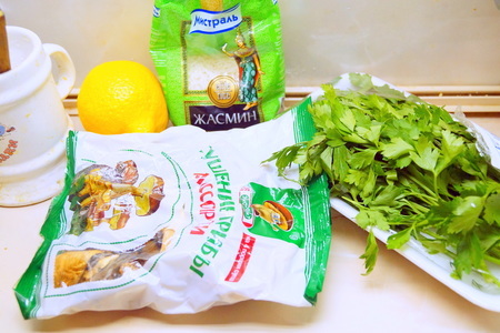 Запечённый лимонный рис с лесными грибами и чесночным маслом.: шаг 1