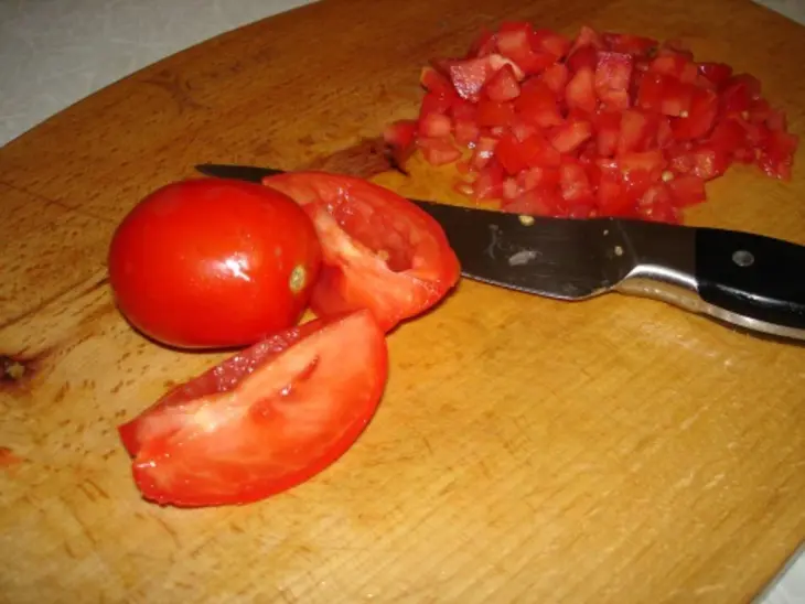 Рисовый салат с морепродуктами и печеным перцем " венецианский маскарад": шаг 5