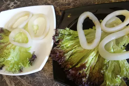 Тёплый салат из морепродуктов с рисом (дуэль): шаг 7